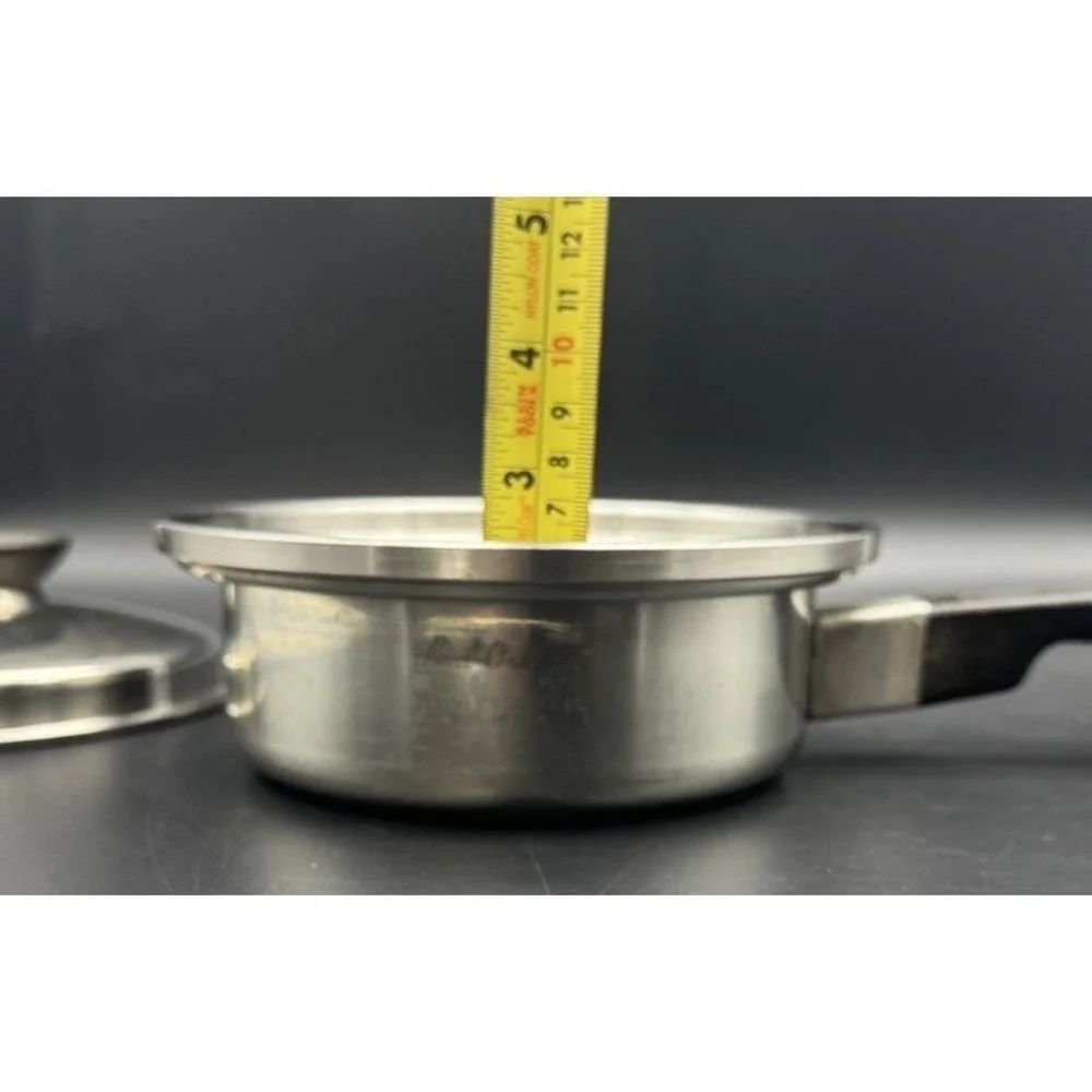 Vintage Seal-O-Matic 2 Qt Stainless Steel Saucepan w Lid 3-Ply Made in USA